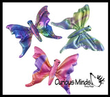 Butterfly Sand Filled Animal Toy - Heavy Weighted Sandbag Animal Plush Bean Bag Toss - Shimmering Glitter Insect