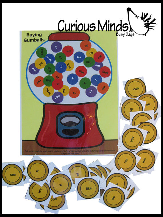 PDF File - Buying Gumballs Sight Word Game