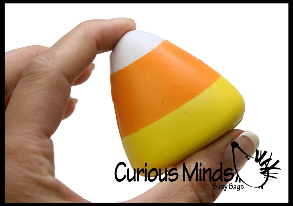 Candy Corn Halloween Party Favor Stress Balls, Small Novelty Toy Prize Assortment Gifts