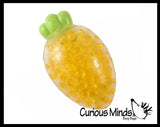 Carrot Stress Ball Set of 3 - Sand and Water Bead Filled Squeeze Stress Balls  -  Sensory, Stress, Fidget Toy - Vegetable Easter