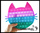 LAST CHANCE - LIMITED STOCK - Large Cat Bubble Pop Fidget Toy - Silicone Push Poke Bubble Wrap Fidget Toy - Press Bubbles to Pop the Bubbles - Bubble Popper Sensory Stress Toy