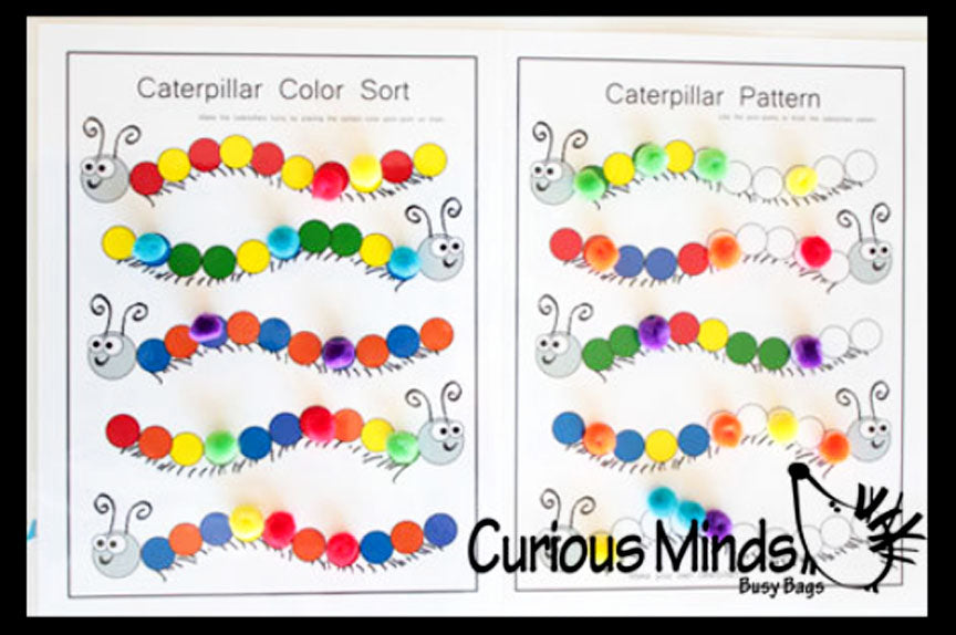 PDF DOWNLOAD - Caterpillar Pattern - Color and Pattern Matching Busy Bag