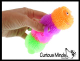 4 Segment Puffer Caterpillar Fidget Sensory Toy - 4 Section Tactile Toy Bug