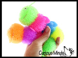 4 Segment Puffer Caterpillar Fidget Sensory Toy - 4 Section Tactile Toy Bug