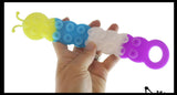 LAST CHANCE - LIMITED STOCK  - SALE - Caterpillar Bug Suction Cup Strip Fidget Pop Toy - Textured Side - Unique Sensory Popping Toy - Stick and Peel Octopus Tentacle Fidget