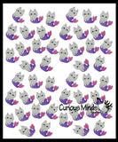 LAST CHANCE - LIMITED STOCK - Mermaid Cat - Mercat Kitty Adorable Erasers - Novelty and Functional Adorable Eraser Novelty Treasure Prize, School Classroom Supply, Math Counters - Sorting - Party Favor