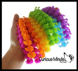 Stretchy Caterpillar Animal Puffer Stretchy Noodle Toys - Fun Long Stretch Toys - Soft & Flexible - Fidget Sensory Toy - Stretchy Noodle String