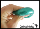 Small 1.5" Metallic Glitter with Thick Gel Mold-able Stress Ball - Ceiling Sticky Glob Balls - Squishy Gooey Shape-able Squish Sensory Squeeze Balls