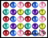 Small Individually Wrapped 1.5" Metallic Glitter with Thick Gel Mold-able Stress Ball - Ceiling Sticky Glob Balls - Squishy Gooey Shape-able Squish Sensory Squeeze Balls