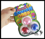 Small Individually Wrapped 1.5" Metallic Glitter with Thick Gel Mold-able Stress Ball - Ceiling Sticky Glob Balls - Squishy Gooey Shape-able Squish Sensory Squeeze Balls