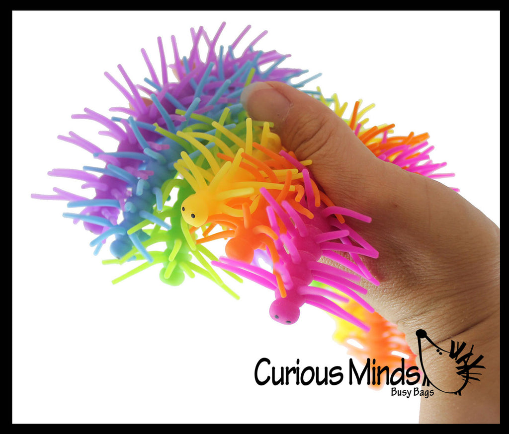 Stretchy Centipede Bug Caterpillar Animal Puffer Stretchy Noodle Toys - Fun Long Stretch Toys - Soft & Flexible - Fidget Sensory Toy - Stretchy Noodle String