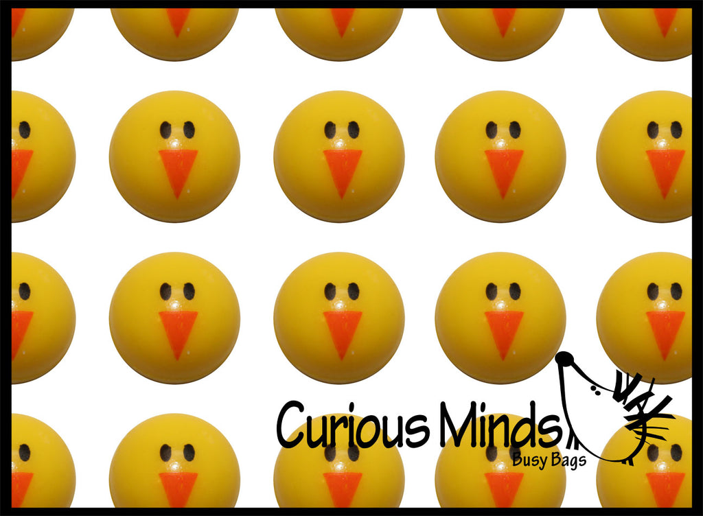 Cute Chick Bouncy Balls - Easter Egg Filler Prize