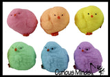 Small Chick Squishy Balls in Capsules -  Easter / Spring Themed Squishy Animals -  Sensory, Stress, Fidget Party Favor Toy - Egg Hunt
