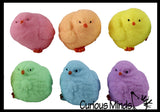 Small Chick Squishy Balls in Capsules -  Easter / Spring Themed Squishy Animals -  Sensory, Stress, Fidget Party Favor Toy - Egg Hunt