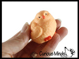 Small Chick Squishy Balls in Capsules -  Easter / Spring Themed Squishy Animals -  Sensory, Stress, Fidget Party Favor Toy - Egg Hunt