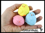Small Chick Squishy Balls in Capsules -  Easter / Spring Themed Squishy Animals -  Sensory, Stress, Fidget Party Favor Toy - Egg Hunt
