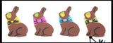 Cute Tiny Chocolate Bunny Erasers - Easter Egg Filler Prize