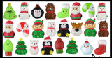 LAST CHANCE - LIMITED STOCK - SALE - 24 Cute Christmas Characters - Mochi and Themed Wooly Hedge Porcupine Spiky - Fun Party Favor Toy - Christmas Winter