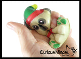 Christmas Dogs Slow Rise Squishy Toy  - Memory Foam Squish Stress Ball - Winter Christmas