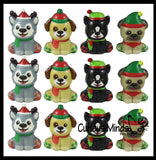 Christmas Dogs Slow Rise Squishy Toy  - Memory Foam Squish Stress Ball - Winter Christmas