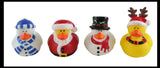 12 Christmas Rubber Duckies - Santa, Reindeer, Snowman, and Winter Ducks - Cute Holiday Party Favor Decoration Gifts