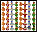 Christmas Rubber Duckies - Santa, Gingerbread Man, Snowman, and Elf Ducks - Cute Holiday Party Favor Decoration Gifts