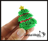 36 Cute Christmas Theme Mix- Magic Springs, Mochi, and Themed Wooly Hedge Porcupine Spiky - Fun Party Favor Toy - Christmas Winter