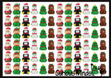 Cute Christmas Themed Wooly Hedge Characters Porcupine Spiky - Fun Party Favor Toy - Christmas Winter