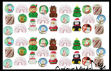 48 Cute Christmas Theme Mix- Magic Springs, Mochi, Bouncy Balls, and Themed Wooly Hedge Porcupine Spiky - Fun Party Favor Toy - Christmas Winter