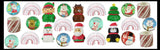 48 Cute Christmas Theme Mix- Magic Springs, Mochi, Bouncy Balls, and Themed Wooly Hedge Porcupine Spiky - Fun Party Favor Toy - Christmas Winter