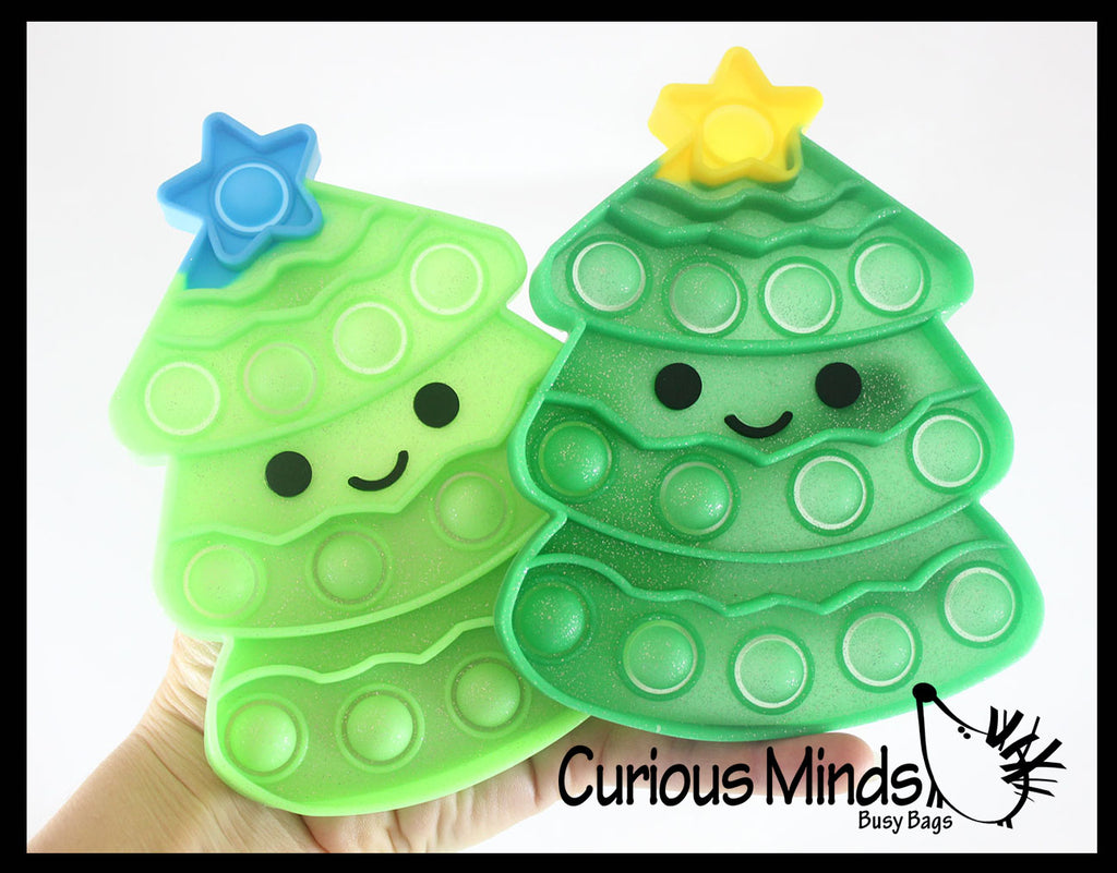 Cute Christmas Tree Festive Bubble Popper Fidget Toy - Fun Party Favor Toy - Christmas Winter