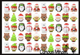 Cute Christmas Themed Vinyl Characters - Fun Party Favor Toy - Christmas Winter Decoration Gift