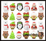 Cute Christmas Themed Vinyl Characters - Fun Party Favor Toy - Christmas Winter Decoration Gift