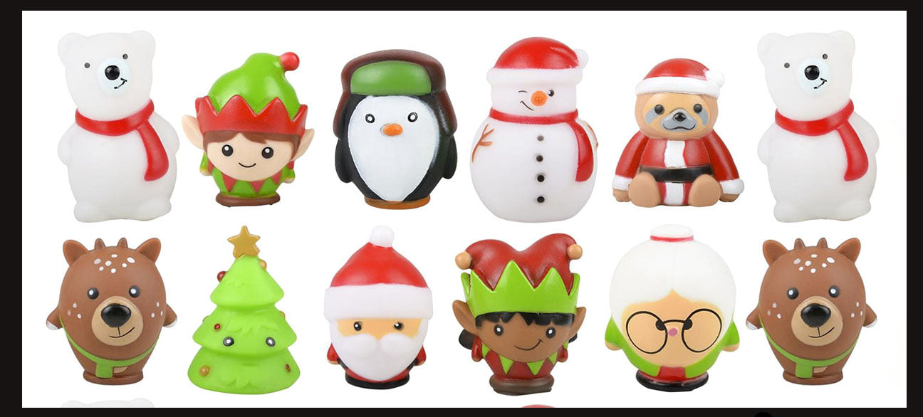 Cute Christmas Themed Vinyl Characters - Fun Party Favor Toy - Christmas Winter Decoration Gift
