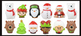 LAST CHANCE - LIMITED STOCK - SALE - 48 Christmas Vinyl Characters and Rubber Duckies - Santa, Gingerbread Man, Snowman, and Elf Ducks and Multiple Christmas Themed Characters Cute Holiday Party Favor Decoration Gifts (4 Dozen)
