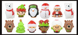 Cute Christmas Themed Vinyl Characters - Fun Party Favor Toy - Christmas Winter Decoration Gift