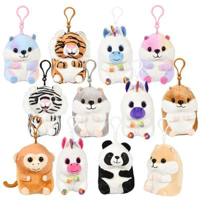 Curious Minds Busy Bags Bulk / Wholesale - Cute Animal Plush Clip - Plush Clip Keychain Purse Lanyard Backpack Bag Charm Toy 1 Random Animal