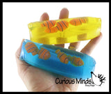 Clownfish Sealife Animal Water Filled Tube Snake Stress Toy - Squishy Wiggler Sensory Fidget Ball