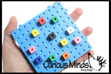 Snap Block - Interlocking Cubes and Building Base - Constructive Building Block Toy with Patterns