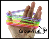 LAST CHANCE - LIMITED STOCK - SALE  - 72 Different Bright Spring Coil Fidget Bracelets -  Sensory Fidget Toy - 4 Different Styles 6 Colors