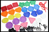 Set of 30 Large Buttons1-3/4" - Perfect color and shape sorting manipulative