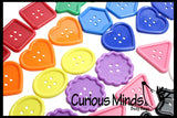 Set of 30 Large Buttons1-3/4" - Perfect color and shape sorting manipulative