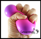 Pack of 3 Different 2.5" Stress Balls - Color Change, Metallic, & Doh, Soft - Squishy Gooey Shape-able Squish Sensory Squeeze Balls