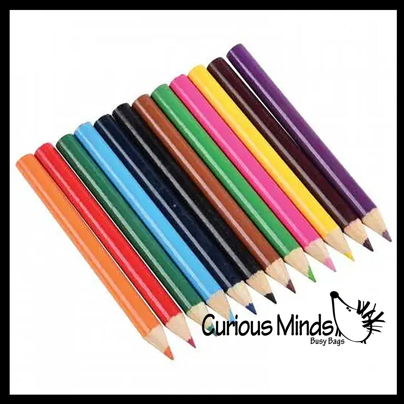 Imperial Colored Multi-color Pencils Mini with Sharpener, Nature Friendly,  18 Count