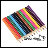 Mini Colored Pencil Jar with 12 Colored Pencils and a Built In Sharpener - Multiple Colors