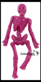 Colorful Stretchy Skeletons - Novelty Toy Fidget Set for Anatomy Doctors and Medical Professionals - Halloween