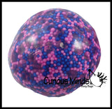 BULK - WHOLESALE -  SALE - Confetti Bead Mold-able Stress Ball - Squishy Gooey Shape-able Squish Sensory Squeeze Balls