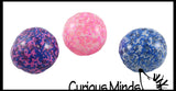 BULK - WHOLESALE -  SALE - Confetti Bead Mold-able Stress Ball - Squishy Gooey Shape-able Squish Sensory Squeeze Balls