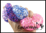 BULK - WHOLESALE -  SALE - Confetti Bead Mold-able Stress Ball - Squishy Gooey Shape-able Squish Sensory Squeeze Balls