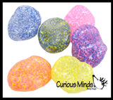 BULK - WHOLESALE -  SALE - Jumbo Confetti Bead Mold-able Stress Ball - Squishy Gooey Shape-able Squish Sensory Squeeze Balls